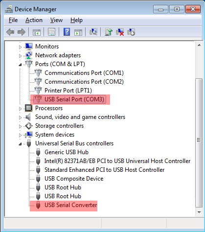 Both devices in Device Manager